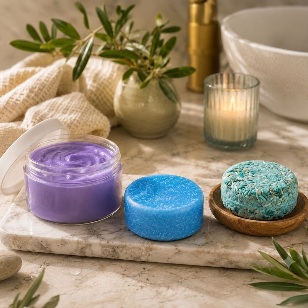 Complete hair care bundle made with natural ingredients