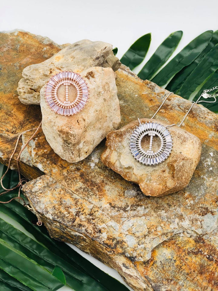 Boujie Bee Round Initial Necklace