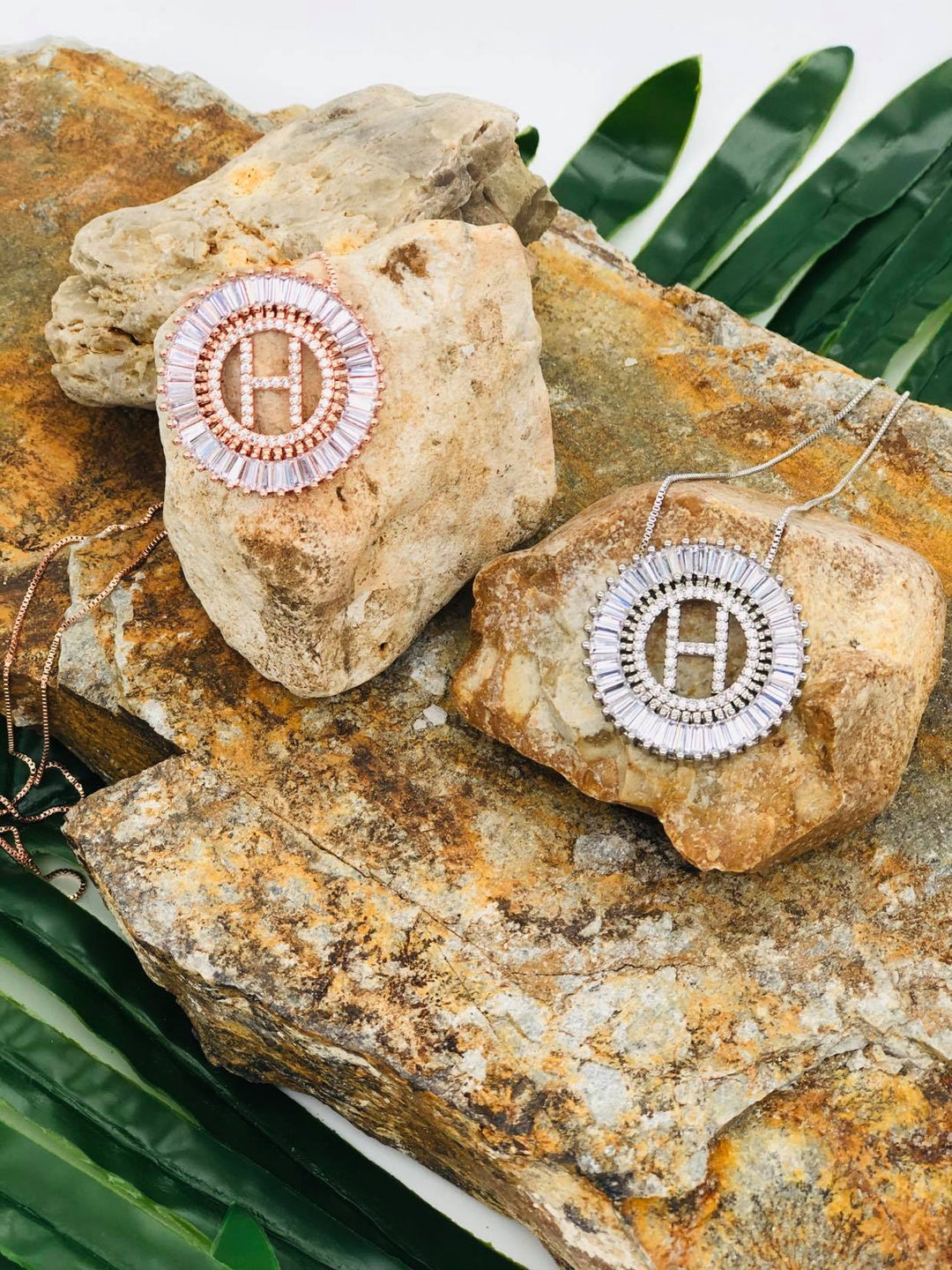 Boujie Bee Round Initial Necklace