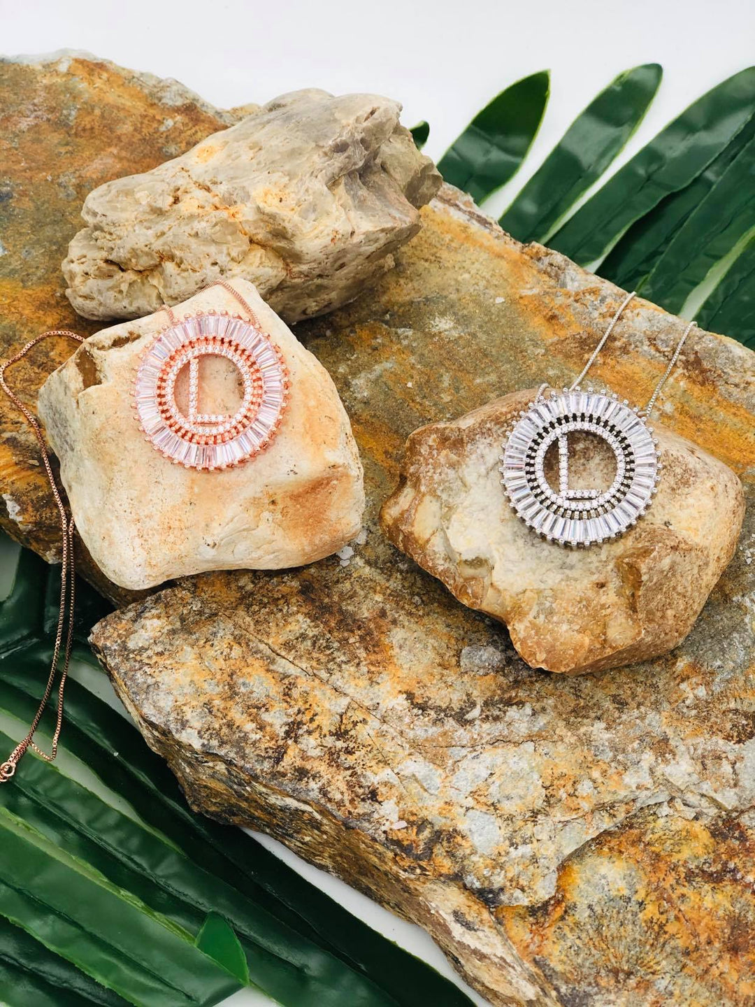 Boujie Bee Round Initial Necklace