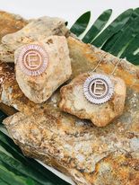 Boujie Bee Round Initial Necklace