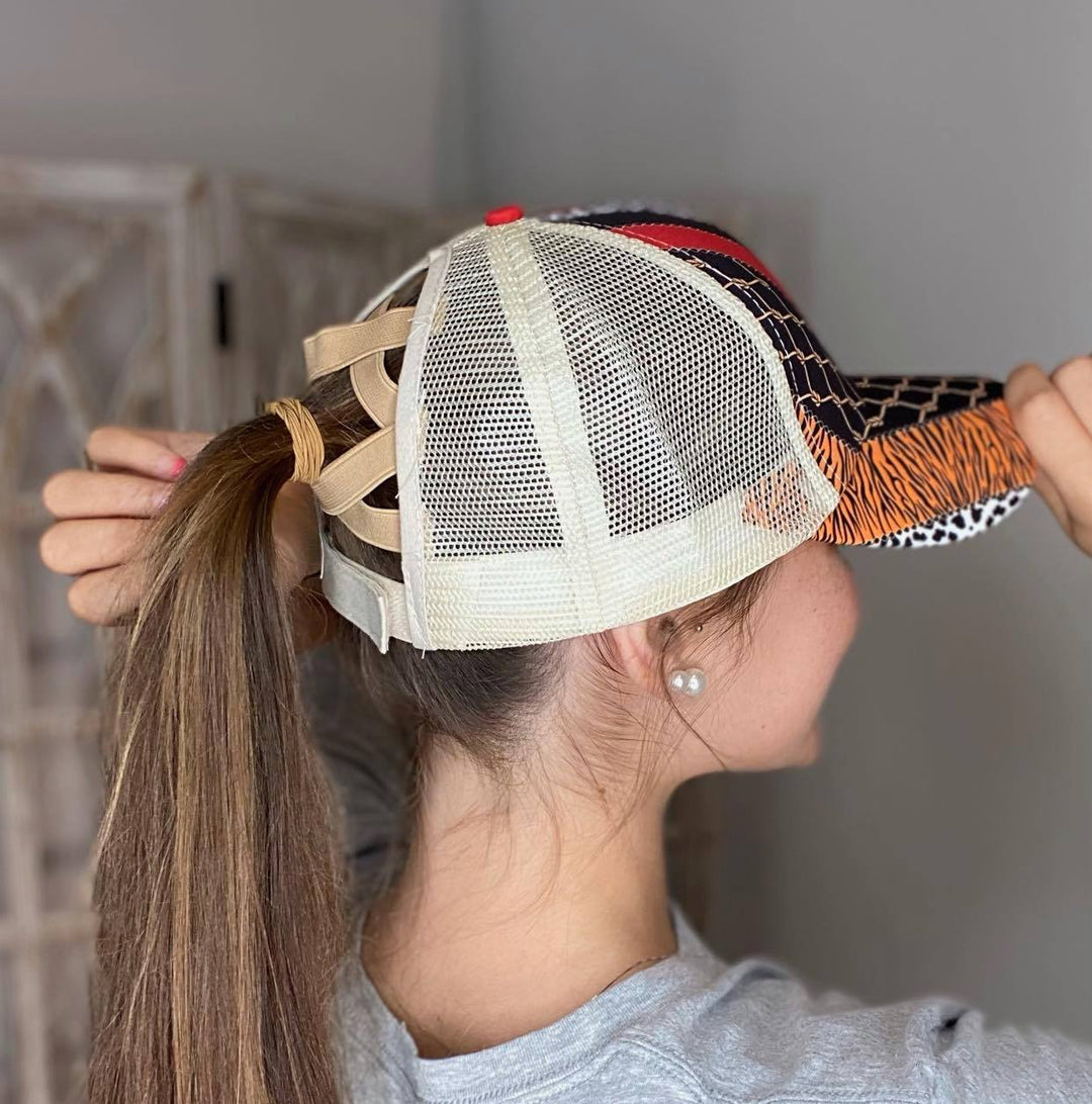 CrissCross Ponytail Baseball Caps