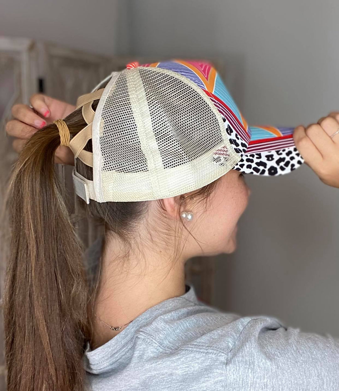 CrissCross Ponytail Baseball Caps