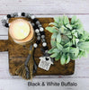 Boujie Bee Black & White 3-piece Wooden Bead Garland with Tassle