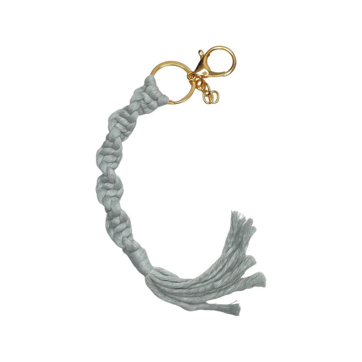 Boujie Bee Macrame Keychain Grey