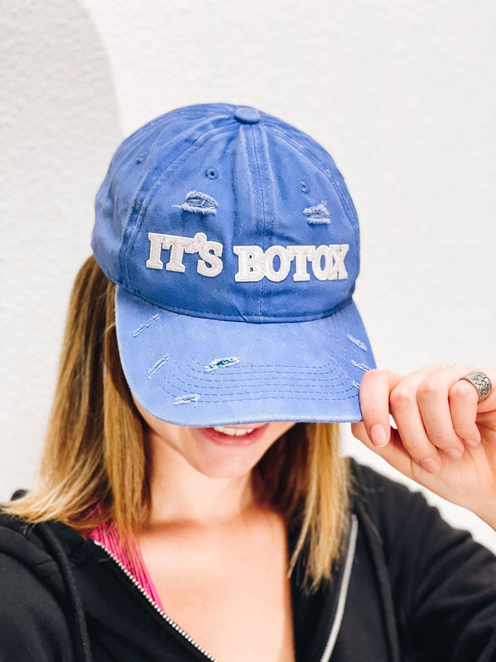 Boujie Bee Lettered Distressed Baseball Hats